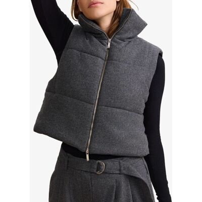 Lune Active Lune Izzy Zip Up Vest Donkergrijs Bodywarmer M female Lune Active Lune Izzy Zip Up Vest Donkergrijs Bodywarmer M female