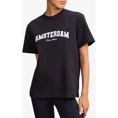 Lune Active Lune Demi Amsterdam Tee Zwart T-Shirt M female Lune Active Lune Demi Amsterdam Tee Zwart T-Shirt M female