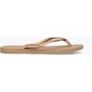 Havaianas Slim Logo Metallic Roségoud 40 female Havaianas Slim Logo Metallic Roségoud 40 female