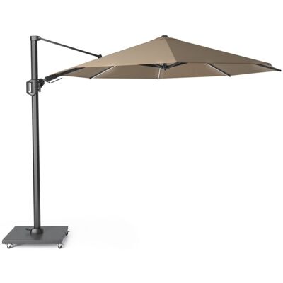 Platinum Challenger T² zweefparasol Ø350cm rond taupe Platinum Challenger T² zweefparasol Ø350cm rond taupe