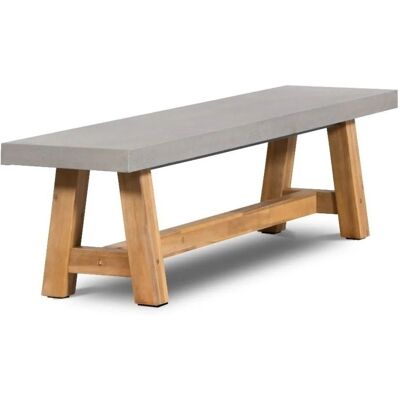BUITEN living Veltis dining tuinbank betonlook + hardhout 200x45cm BUITEN living Veltis dining tuinbank betonlook + hardhout 200x45cm