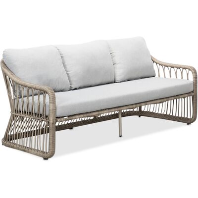 BUITEN living Bruno 3-zits tuinbank wicker Desert Tan 180cm BUITEN living Bruno 3-zits tuinbank wicker Desert Tan 180cm