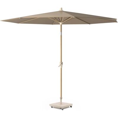 Platinum Riva stokparasol taupe/Teak look Ø250cm rond Platinum Riva stokparasol taupe/Teak look Ø250cm rond