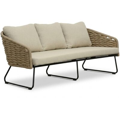 BUITEN living Flora 3-zits tuinbank touw + aluminium Sahara Dust 162cm BUITEN living Flora 3-zits tuinbank touw + aluminium Sahara Dust 162cm