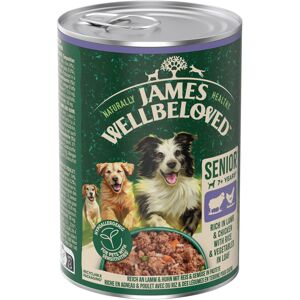 6x400g James Wellbeloved Senior Dog Hypoallergeen Lam en Kip in paté natvoer voor honden 6x400g James Wellbeloved Senior Dog Hypoallergeen Lam en Kip in paté natvoer voor honden
