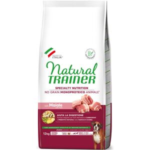 Natural Trainer No Grain Adult Medium & Maxi met varken - 12 kg Natural Trainer No Grain Adult Medium & Maxi met varken - 12 kg