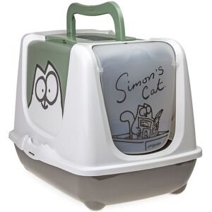 Simon´s Cat - Grijs/ groen/ wit - Simon's Cat Kattenbak Simon´s Cat - Grijs/ groen/ wit - Simon's Cat Kattenbak