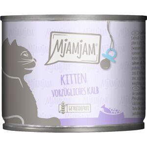 Voordeelpakket 24x200g MjAMjAM Kitten voortreffelijk Kalf met zalmolie nat kattenvoer Voordeelpakket 24x200g MjAMjAM Kitten voortreffelijk Kalf met zalmolie nat kattenvoer