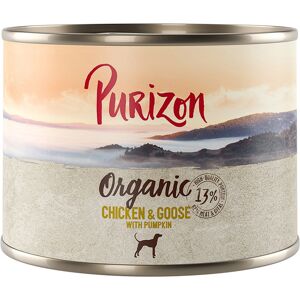 Dubbelpakket Purizon Organic 12 x 200 g - Kip en gans met pompoen Dubbelpakket Purizon Organic 12 x 200 g - Kip en gans met pompoen