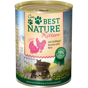 6x 400g Best Nature Kitten Gevogeltehartjes & Rijst natvoer voor katten 6x 400g Best Nature Kitten Gevogeltehartjes & Rijst natvoer voor katten