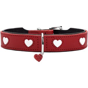 HUNTER Halsband Love, rood 47: 38-44cm Hond HUNTER Halsband Love, rood 47: 38-44cm Hond