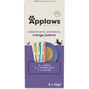 Voordeelpakket: 32x15g Applaws Romige Traktatie Mixpakket (3 soorten) Kattensnacks Voordeelpakket: 32x15g Applaws Romige Traktatie Mixpakket (3 soorten) Kattensnacks