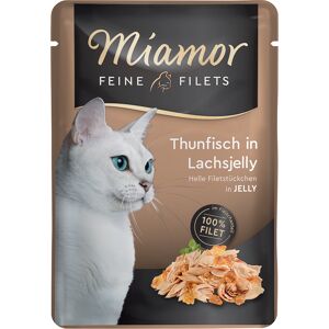 24x100g Fijne Filets Tonijn in Zalm Gelei Miamor Kattenvoer 24x100g Fijne Filets Tonijn in Zalm Gelei Miamor Kattenvoer