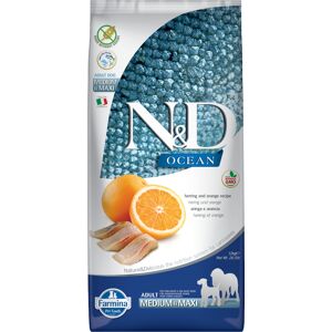 12kg Farmina N&D Ocean Graanvrij Haring & Sinaasappel Adult Medium & Maxi Hondenvoer Droog 12kg Farmina N&D Ocean Graanvrij Haring & Sinaasappel Adult Medium & Maxi Hondenvoer Droog
