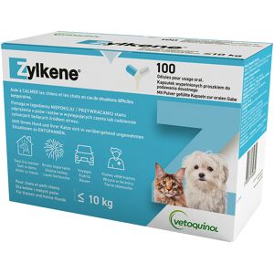 Vetoquinol 100 stuks - Zylkene Capsules voor hond & kat < 10 kg Vetoquinol 100 stuks - Zylkene Capsules voor hond & kat < 10 kg