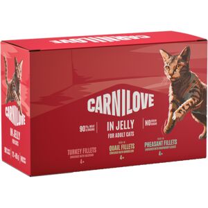 24x85g Mixpakket in Gelei (3 soorten) Carnilove Cat Pouch 24x85g Mixpakket in Gelei (3 soorten) Carnilove Cat Pouch