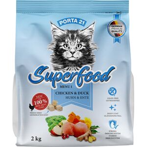 Porta 21 Superfood Menu 1 met Kip & Eend Kattenvoer - 2 kg Porta 21 Superfood Menu 1 met Kip & Eend Kattenvoer - 2 kg