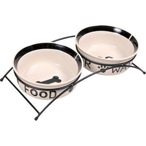 - 2 x 1,6 l, Ø 20 cm, hoogte 9,5 cm - Trixie Eat on Feet Voerbakset met Houder - 2 x 1,6 l, Ø 20 cm, hoogte 9,5 cm - Trixie Eat on Feet Voerbakset met Houder