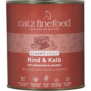 catz finefood Blik 6 x 800 g Kattenvoer - Rund & Kalf catz finefood Blik 6 x 800 g Kattenvoer - Rund & Kalf