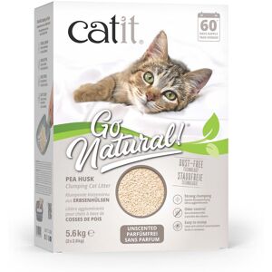 5,6 kg Catit Go Natural kattenbakvulling van erwtenhulzen, parfumvrij 5,6 kg Catit Go Natural kattenbakvulling van erwtenhulzen, parfumvrij