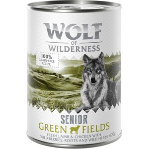 6x400g Senior Green Fields Lam Wolf of Wilderness Hondenvoer 6x400g Senior Green Fields Lam Wolf of Wilderness Hondenvoer