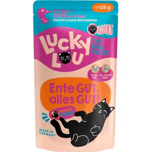 16x 125g Lucky Lou Adult Gevogelte & Eend nat kattenvoer 16x 125g Lucky Lou Adult Gevogelte & Eend nat kattenvoer