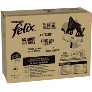 80 x 85 vlees Mix I Rund, Kip, Eend, Lam Felix Kattenvoer 80 x 85 vlees Mix I Rund, Kip, Eend, Lam Felix Kattenvoer