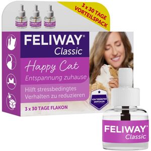 Voordeelverpakking: 3 x navulflessen voor 30 dagen, 3 x 48 ml voor FELIWAY Classic Kat Voordeelverpakking: 3 x navulflessen voor 30 dagen, 3 x 48 ml voor FELIWAY Classic Kat