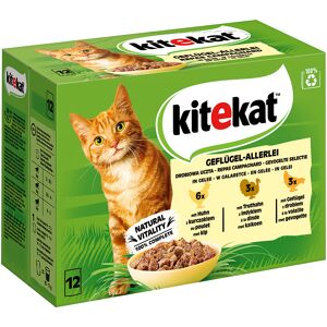 48x85g Maaltijdzakjes Gevogelte allsoorten in Gelei Kitekat Kattenvoer 48x85g Maaltijdzakjes Gevogelte allsoorten in Gelei Kitekat Kattenvoer
