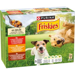 36x85 Friskies Adult in gelei met rundvlees, kip Lam nat hondenvoer 36x85 Friskies Adult in gelei met rundvlees, kip Lam nat hondenvoer