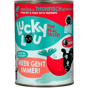 6x400g Lucky Lou Adult Gevogelte & Tonijn nat kattenvoer 6x400g Lucky Lou Adult Gevogelte & Tonijn nat kattenvoer