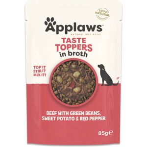 Applaws Taste Toppers Pouch in Bouillon 12 x 85 g Hondenvoer - Rund met groene Bonen, Zoete Aardappel & rode Paprika Applaws Taste Toppers Pouch in Bouillon 12 x 85 g Hondenvoer - Rund met groene Bonen, Zoete Aardappel & rode Paprika