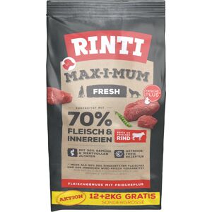 12 kg + 2 kg Gratis! RINTI Max-i-mum droogvoer voor honden 14 kg 12 kg + 2 kg Gratis! RINTI Max-i-mum droogvoer voor honden 14 kg
