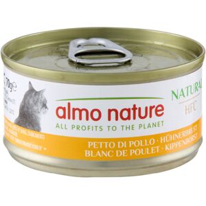 Almo Nature 70g 24x70g HFC Natural Kippenborst Almo Nature Kattenvoer Almo Nature 70g 24x70g HFC Natural Kippenborst Almo Nature Kattenvoer