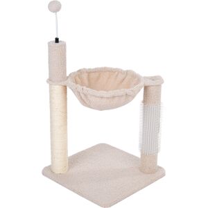 TIAKI Shearly krabpaal met hangmat beige kat TIAKI Shearly krabpaal met hangmat beige kat
