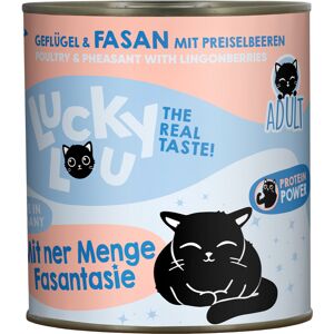 6x800g Lucky Lou Adult Gevogelte & Fazant natvoer voor katten 6x800g Lucky Lou Adult Gevogelte & Fazant natvoer voor katten