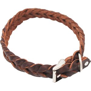 Heim lederen halsband gevlochten bruin 28-35cm nekomtrek, 25mm breed hond Heim lederen halsband gevlochten bruin 28-35cm nekomtrek, 25mm breed hond