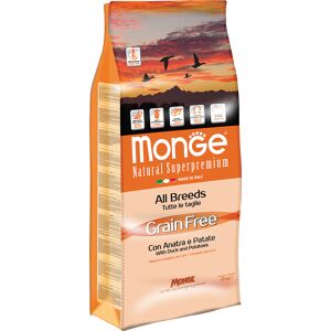 Monge Grain Free Dog 12kg Eend met Aardappelen Graanvrij Alle rassen Monge Superpremium Monge Grain Free Dog 12kg Eend met Aardappelen Graanvrij Alle rassen Monge Superpremium
