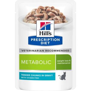 12x 85g Hill's Prescription Diet Feline Metabolic met Zeevis nat kattenvoer 12x 85g Hill's Prescription Diet Feline Metabolic met Zeevis nat kattenvoer