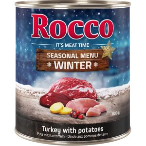 6x800g Rund met Kalkoen en Aardappelen Rocco Winter Hondenvoer nat 6x800g Rund met Kalkoen en Aardappelen Rocco Winter Hondenvoer nat
