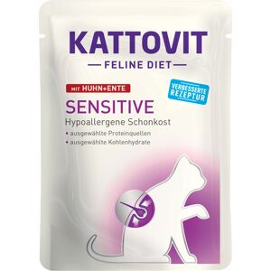 24x85g Sensitive Kip/Eend Kattovit Kattenvoer Maaltijdzakjes 24x85g Sensitive Kip/Eend Kattovit Kattenvoer Maaltijdzakjes