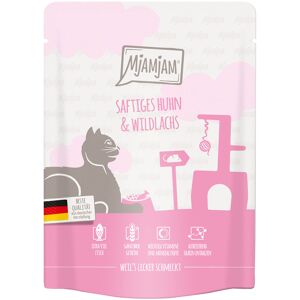 6x 300g MjAMjAM Squeeze Sappige Kip en Wilde Zalm Natte Kattenvoer 6x 300g MjAMjAM Squeeze Sappige Kip en Wilde Zalm Natte Kattenvoer