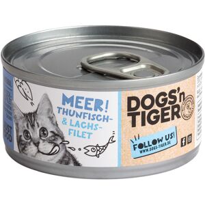12x70g Dogs'n Tiger Cat Filet tonijn & zalmfilet nat kattenvoer 12x70g Dogs'n Tiger Cat Filet tonijn & zalmfilet nat kattenvoer