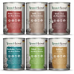 6x 400g Mix II Mixpack Venandi Animal nat kattenvoer 6x 400g Mix II Mixpack Venandi Animal nat kattenvoer