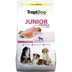 12kg Tropidog Premium Junior Large Kalkoen & Rijst droogvoer voor honden 12kg Tropidog Premium Junior Large Kalkoen & Rijst droogvoer voor honden