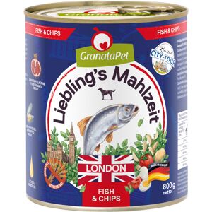 6 x 800g Granatapet Lievelingsmaaltijd City Tour London natvoer voor honden 6 x 800g Granatapet Lievelingsmaaltijd City Tour London natvoer voor honden