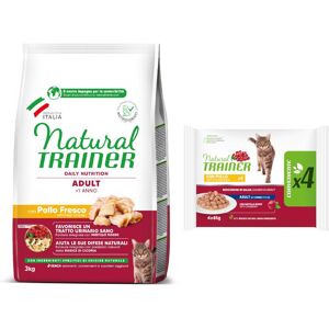 3kg Natural Trainer droogvoer voor katten + 4 x 85g Natural Trainer natvoer voor een speciale prijs! - Adult met Kip Brokken 3 kg + Adult kip 4 x 85 g 3kg Natural Trainer droogvoer voor katten + 4 x 85g Natural Trainer natvoer voor een speciale prijs! - Adult met Kip Brokken 3 kg + Adult kip 4 x 85 g