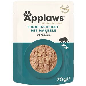 16x70g Tonijn met Makreel in Gelei Applaws Kattenvoer Maaltijdzakjes 16x70g Tonijn met Makreel in Gelei Applaws Kattenvoer Maaltijdzakjes