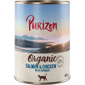 6x 400g Zalm en Kip met Spinazie Purizon Organic Natvoer voor Katten 6x 400g Zalm en Kip met Spinazie Purizon Organic Natvoer voor Katten