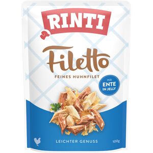 24 x 100 g Rinti Filetto Zakjes in Gelei kip met eend nat hondenvoer 24 x 100 g Rinti Filetto Zakjes in Gelei kip met eend nat hondenvoer